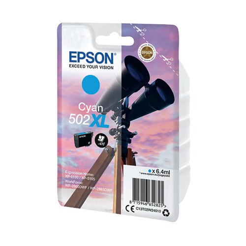 EPSON 502XL BINOCULARS INK CARTRIDGE HIGH YIELD CYAN C13T02W