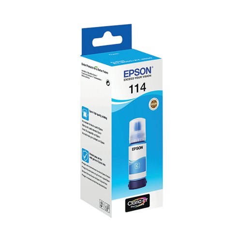 EPSON 114 ECOTANK INK BOTTLE CYAN C13T07B240