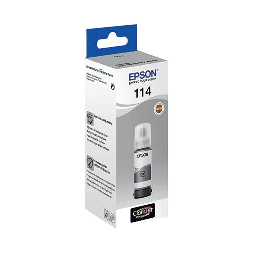 EPSON 114 ECOTANK INK BOTTLE GREY C13T07B540