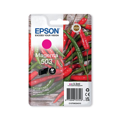 EPSON 503 CHILLIES INK CARTRIDGE MAGENTA C13T09Q34010