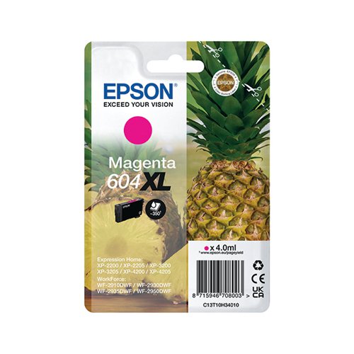 EPSON 604XL PINEAPPLE INK CARTRIDGE HIGH YIELD MAGENTA C13T1