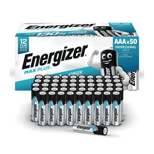 ENERGIZER MAX PLUS AAA ALKALINE BATTERIES (PACK OF 50) E3038