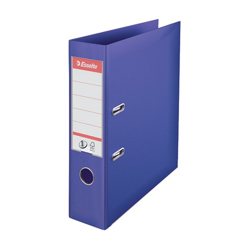 ESSELTE 75MM LEVER ARCH FILE POLYPROPYLENE A4 PURPLE (PACK O