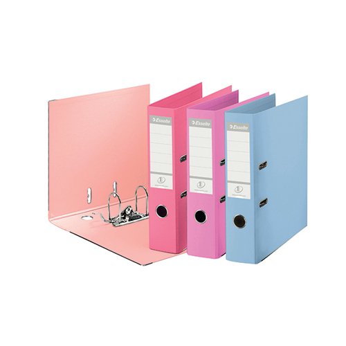 ESSELTE 75MM LEVER ARCH FILE POLYPROPYLENE A4 ASSORTED (PACK