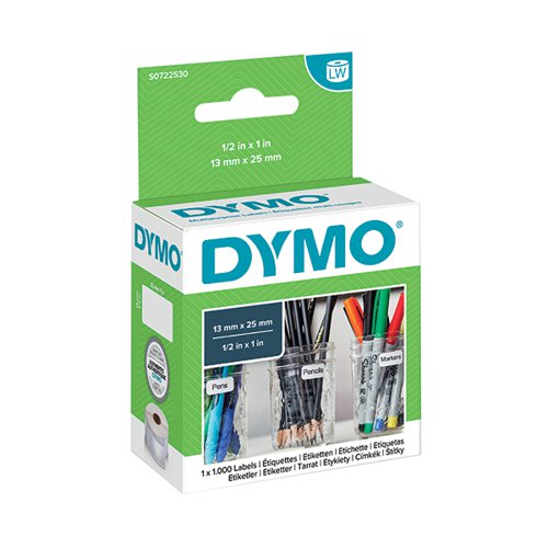 DYMO 11353 LABELWRITER LABELS 13MMX25MM WHITE (PACK OF 1000)