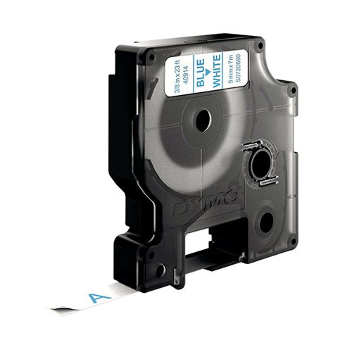 DYMO 40914 D1 LABELMAKER TAPE 9MM X 7M BLUE ON WHITE S072069