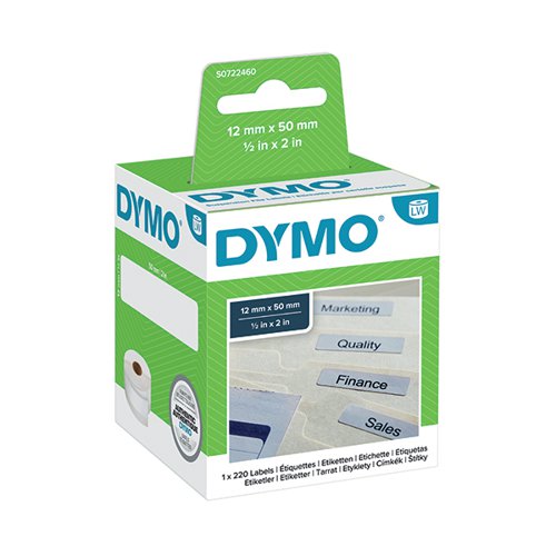 DYMO 99017 LABELWRITER SUSPENSION FILE LABELS 50MM X 12MM (PACK OF 220) S0722460