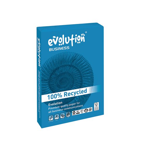 EVOLUTION BUSINESS A4 RECYCLED PAPER 100GSM WHITE REAM 500 E
