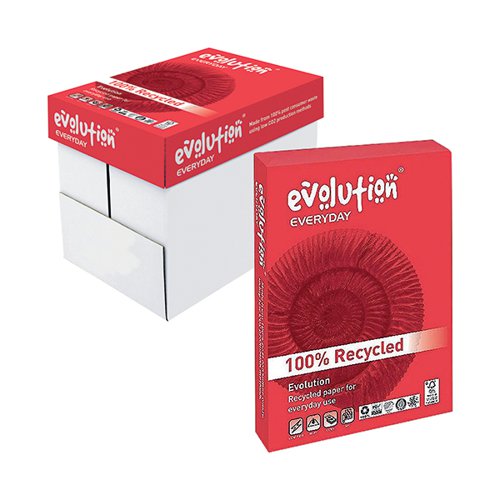 EVOLUTION EVERYDAY A4 RECYCLED PAPER 80GSM WHITE (PACK OF 25