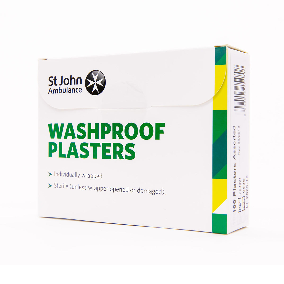 ST JOHN AMBULANCE ASSORTED WASHPROOF PLASTERS (100 Pack)