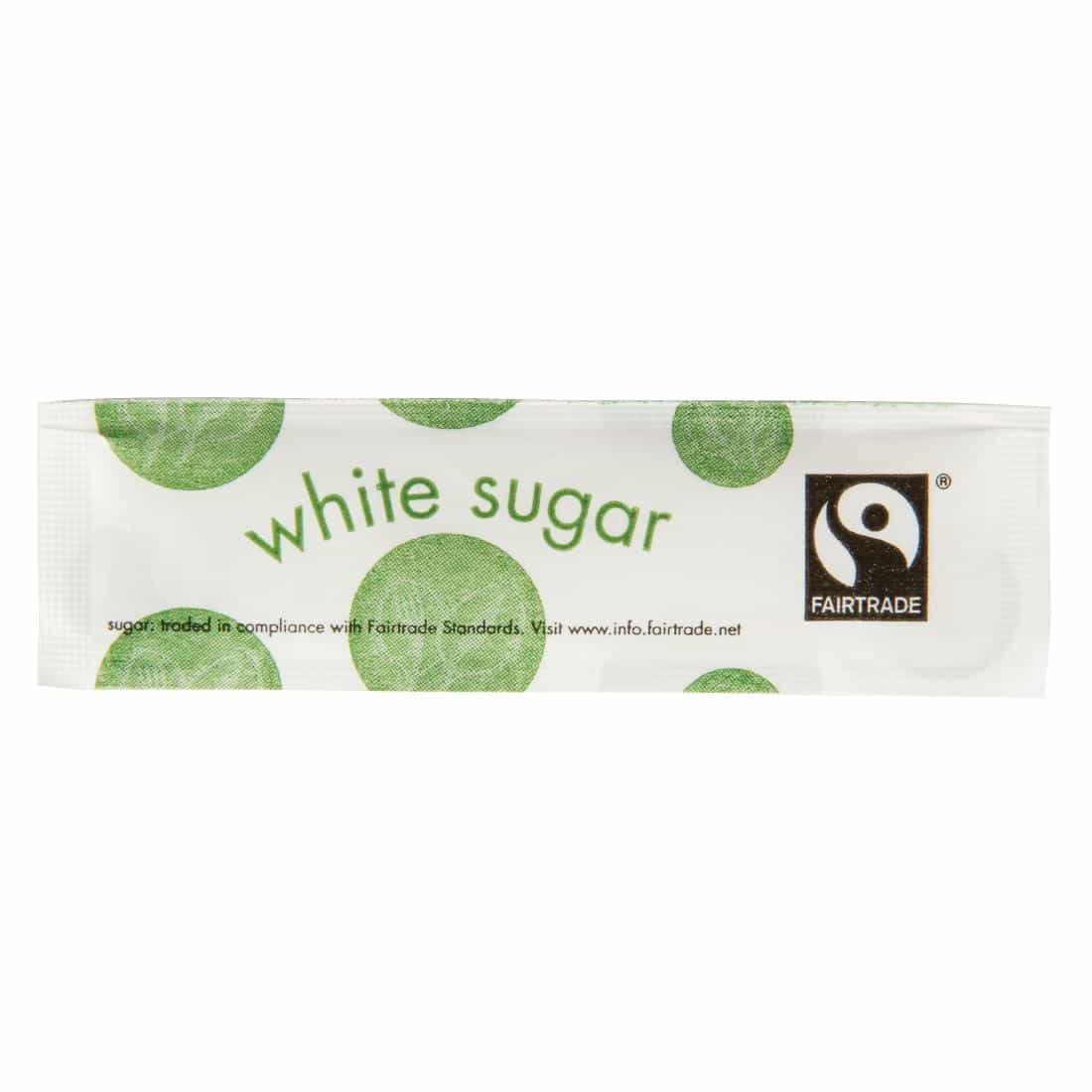 FAIRTRADE COMPOSTABLE WHITE SUGAR STICKS x 1000