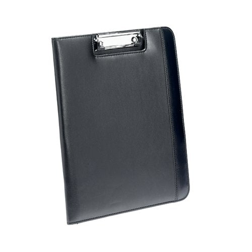 I-STAY CONFERENCE FOLDER WITH CLIPBOARD A4 FAUX LEATHER BLAC
