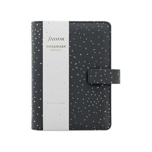 FILOFAX CONFETTI PERSONAL ORGANISER CHARCOAL 028722
