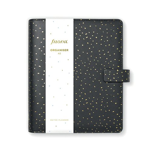 FILOFAX CONFETTI ORGANISER A5 CHARCOAL 028743
