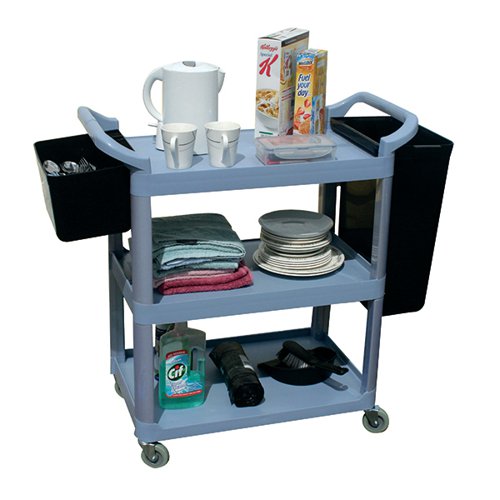 GPC 3 SHELF SERVICE TROLLEY GREY HI424Y