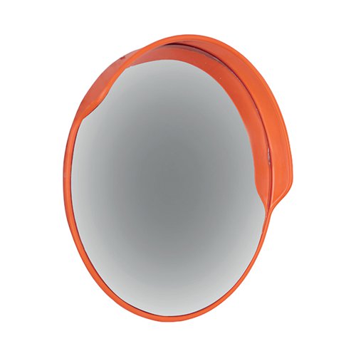 TRAFFIC MIRROR WITH HOOD 450MM DIAMETER WITH FIXINGS HIGH VI