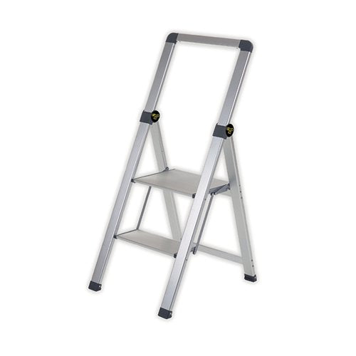 CLIMB-IT 2 TREAD SLIM STEP LADDER WITH HANDRAIL 475X55X1160M