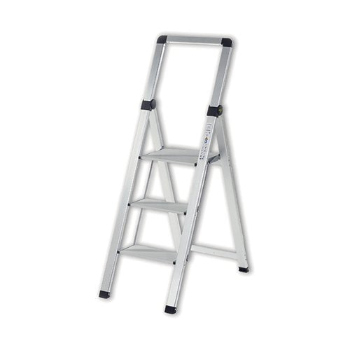 CLIMB-IT 3 TREAD SLIM STEP LADDER WITH HANDRAIL 475X55X1410M