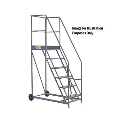 CLIMB-IT WAREHOUSE SAFETY STEPS 600MM PLATFORM 10 TREAD GREY