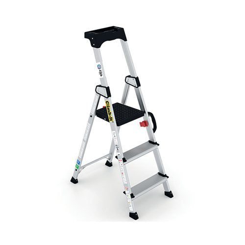 CLIMB-IT PROFESSIONAL 3 TREAD STEP LADDER WITH CARRY HANDLE
