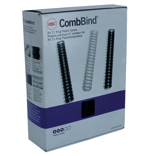 GBC COMBBIND A4 16MM BINDING COMBS BLACK (PACK OF 100) 40286