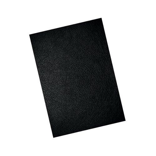 GBC LEATHERGRAIN A4 BINDING COVER 250GSM BLACK (PACK OF 100)
