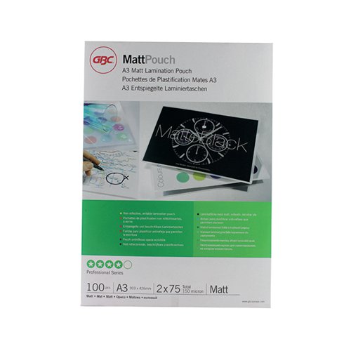 GBC MATT LAMINATING POUCH A3 150 MICRON (PACK OF 100) 41660E