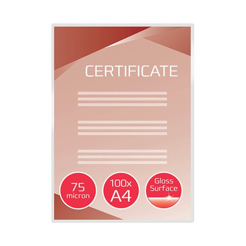 GBC DOCUMENT LAMINATING POUCH GLOSS A4 150 MICRON (PACK OF 1