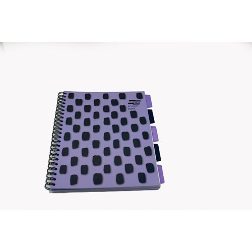 EUROPA SPLASH PROJECT BOOK 200 LINED PAGES A4 PURPLE COVER (