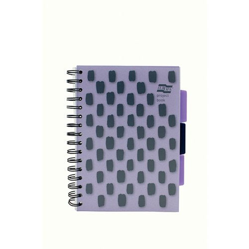 EUROPA SPLASH PROJECT BOOK 200 LINED PAGES A5 PURPLE COVER (