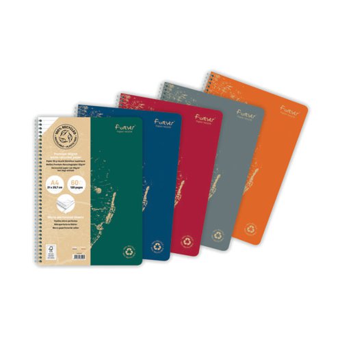 FOREVER WIREBOUND NOTEBOOK LINED 90GSM A4 ASSORTED (PACK OF
