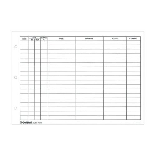 EXACOMPTA GUILDHALL LOOSE-LEAF VISITORS BOOK REFILL (PACK OF