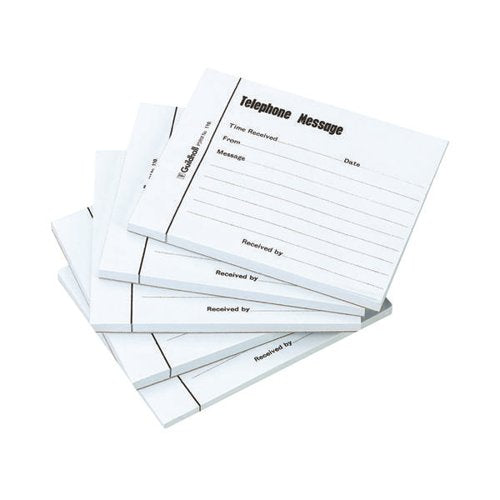 EXACOMPTA GUILDHALL TELEPHONE MESSAGE PAD 100 SHEET 127X102M