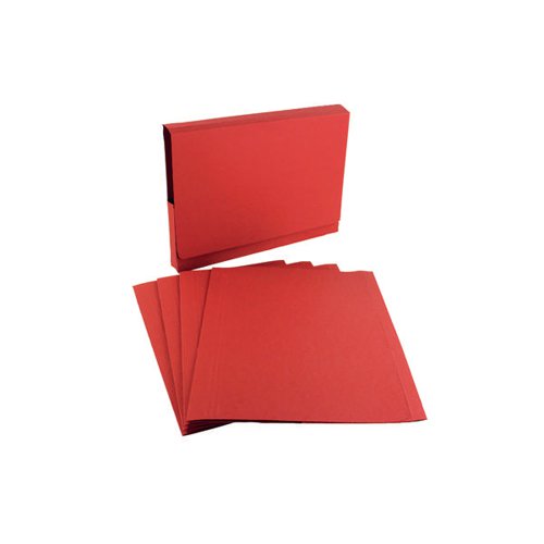 EXACOMPTA GUILDHALL SQUARE CUT FOLDER 315GSM FOOLSCAP RED (P