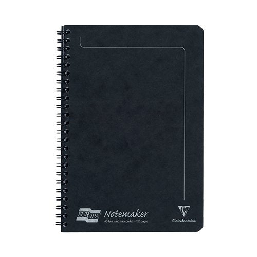 CLAIREFONTAINE EUROPA NOTEMAKERS NOTEBOOK A5 BLACK (PACK OF