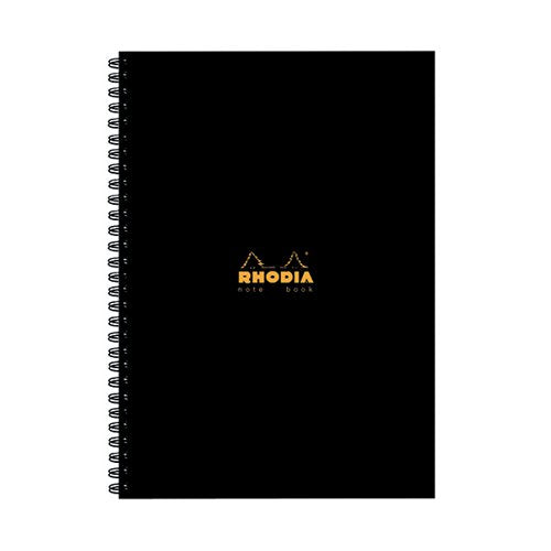 RHODIA BUSINESS A4 BOOK WIREBOUND HARDBACK 160 PAGES BLACK (