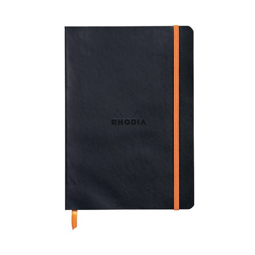 RHODIARAMA SOFT COVER NOTEBOOK 160 PAGES A5 BLACK 117402C
