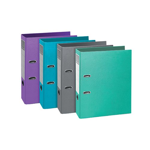 EXACOMPTA TEKSTO LEVER ARCH FILE 80MM A4 ASSORTED (PACK OF 1
