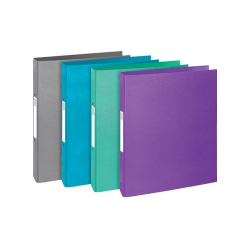 EXACOMPTA TEKSTO RING BINDER 30MM 2 RING A4 ASSORTED (PACK O