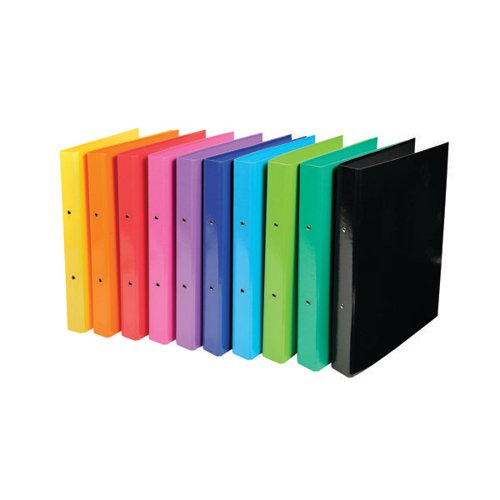 IDERAMA A4 RING BINDER 2 RING 30MM ASSORTED (PACK OF 10) 549