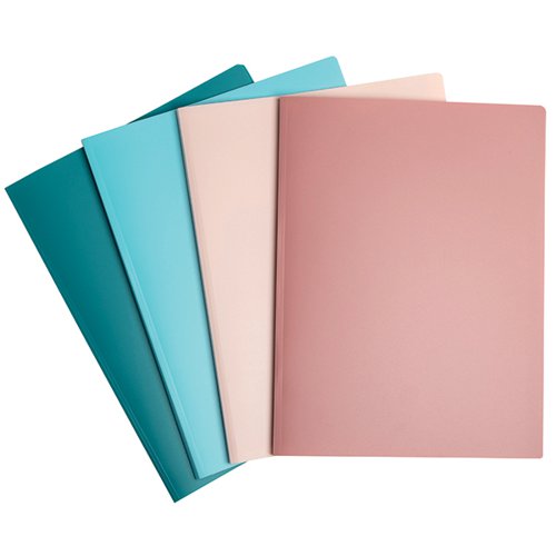 EXACOMPTA OPAK RECYCLED DISPLAY BOOK 20 POCKETS A4 ASSORTED