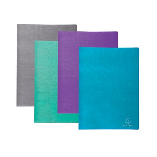 EXACOMPTA TEKSTO DISPLAY BOOK 20 POCKET A4 ASSORTED (PACK OF