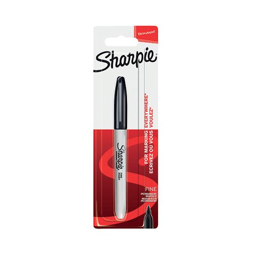 SHARPIE 08 PERMANENT MARKER FINE TIP BLACK (PACK OF 12) 1985