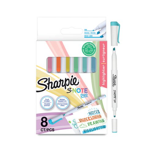 SHARPIE DUAL TIP CREATIVE HIGHLIGHTERS/MARKERS ASSORTED (PAC