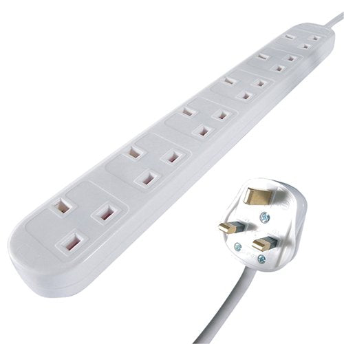 CONNEKT GEAR UK 6-WAY MAINS POWER EXTENSION BLOCK 2M 27-6020