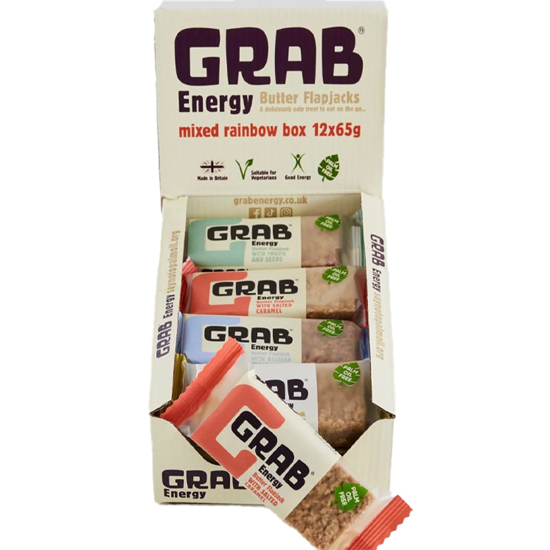 GRAB RAINBOW MIXED NERGY FLAPJACKS (65g) x 12