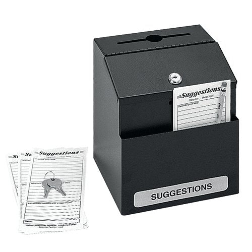 SAFCO LOCKING SUGGESTION BOX BLACK 4232BL