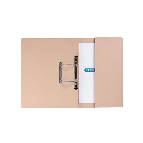 ELBA SPRING POCKET FILE MEDIUMWEIGHT FOOLSCAP BUFF (PACK OF