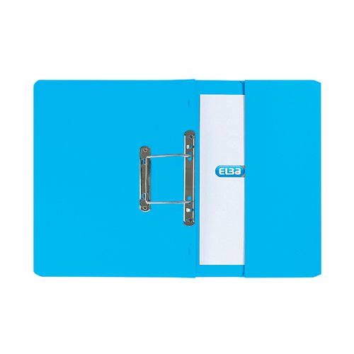 ELBA SPRING POCKET FILE MEDIUMWEIGHT FOOLSCAP BLUE (PACK OF