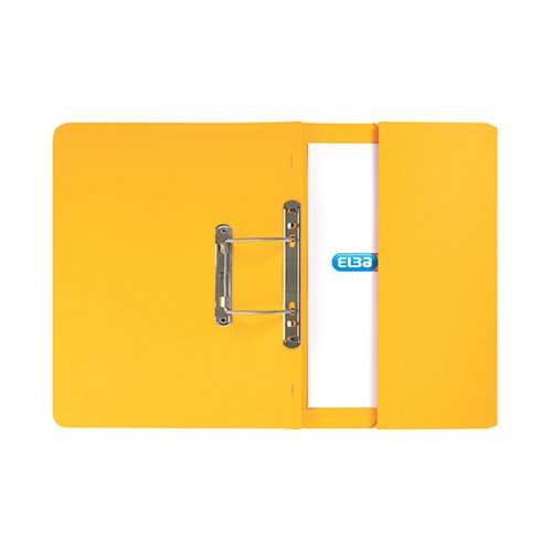 ELBA SPRING POCKET FILE MEDIUMWEIGHT FOOLSCAP YELLOW (PACK O